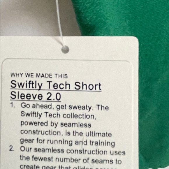 Lululemon swiftly tech 2.0 short sleeve shirt cascadia green SOLD OUT NWT size 6 - Picture 4 of 4